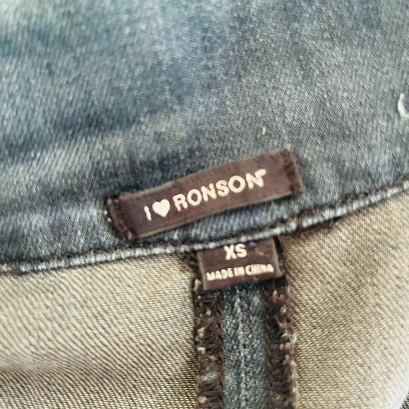 I❤️Ronson chambray tab sleeve drawstring waist zip/snap front jacket size XS - Picture 9 of 9